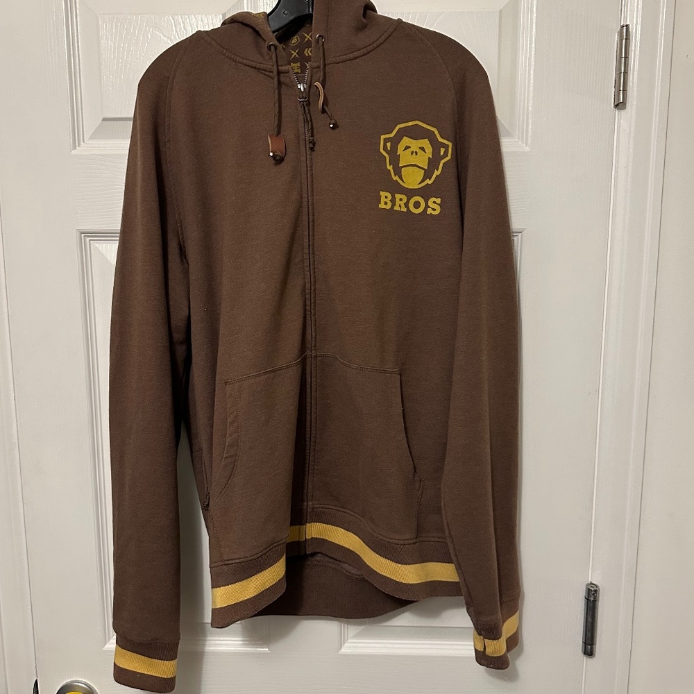 Howler Brothers brown Hoodie full zip mens large